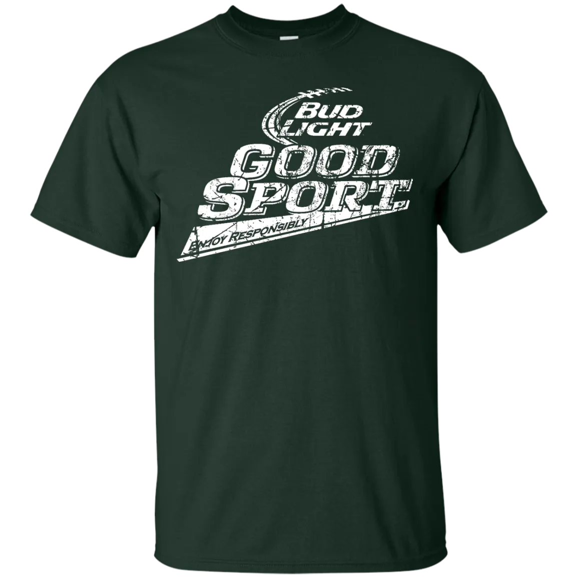 Bud Light Beer T-Shirt Custom Designed Worn Pattern Good Sport