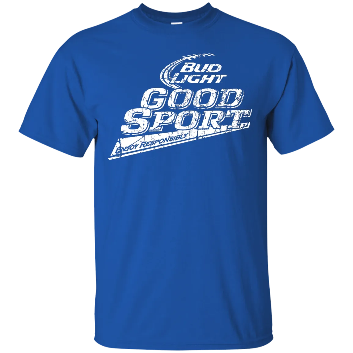Bud Light Beer T-Shirt Custom Designed Worn Pattern Good Sport