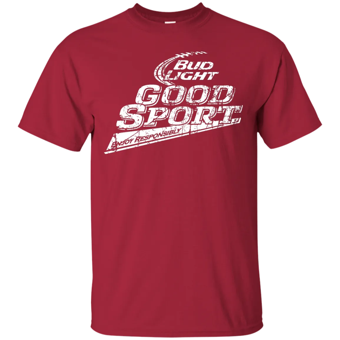 Bud Light Beer T-Shirt Custom Designed Worn Pattern Good Sport