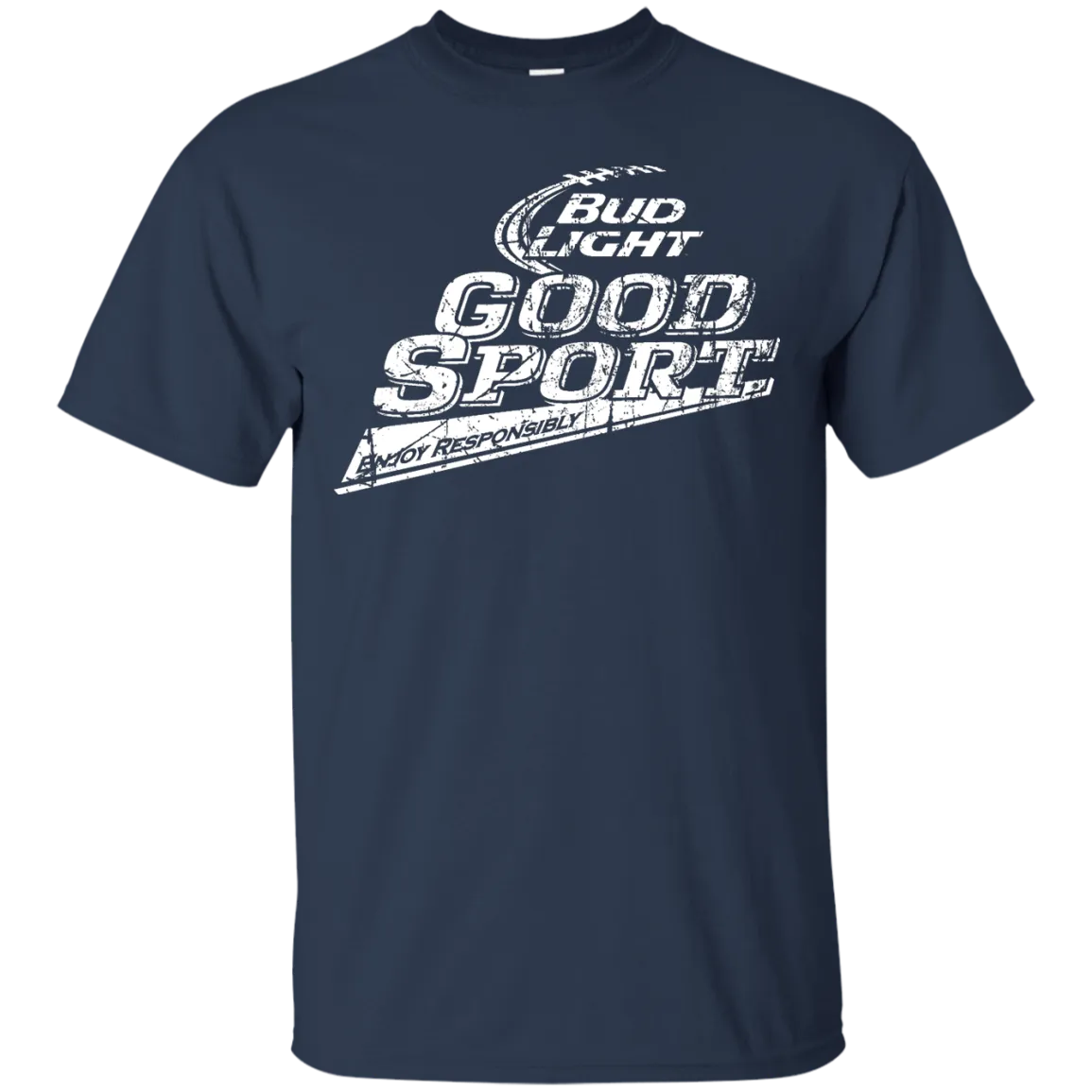 Bud Light Beer T-Shirt Custom Designed Worn Pattern Good Sport