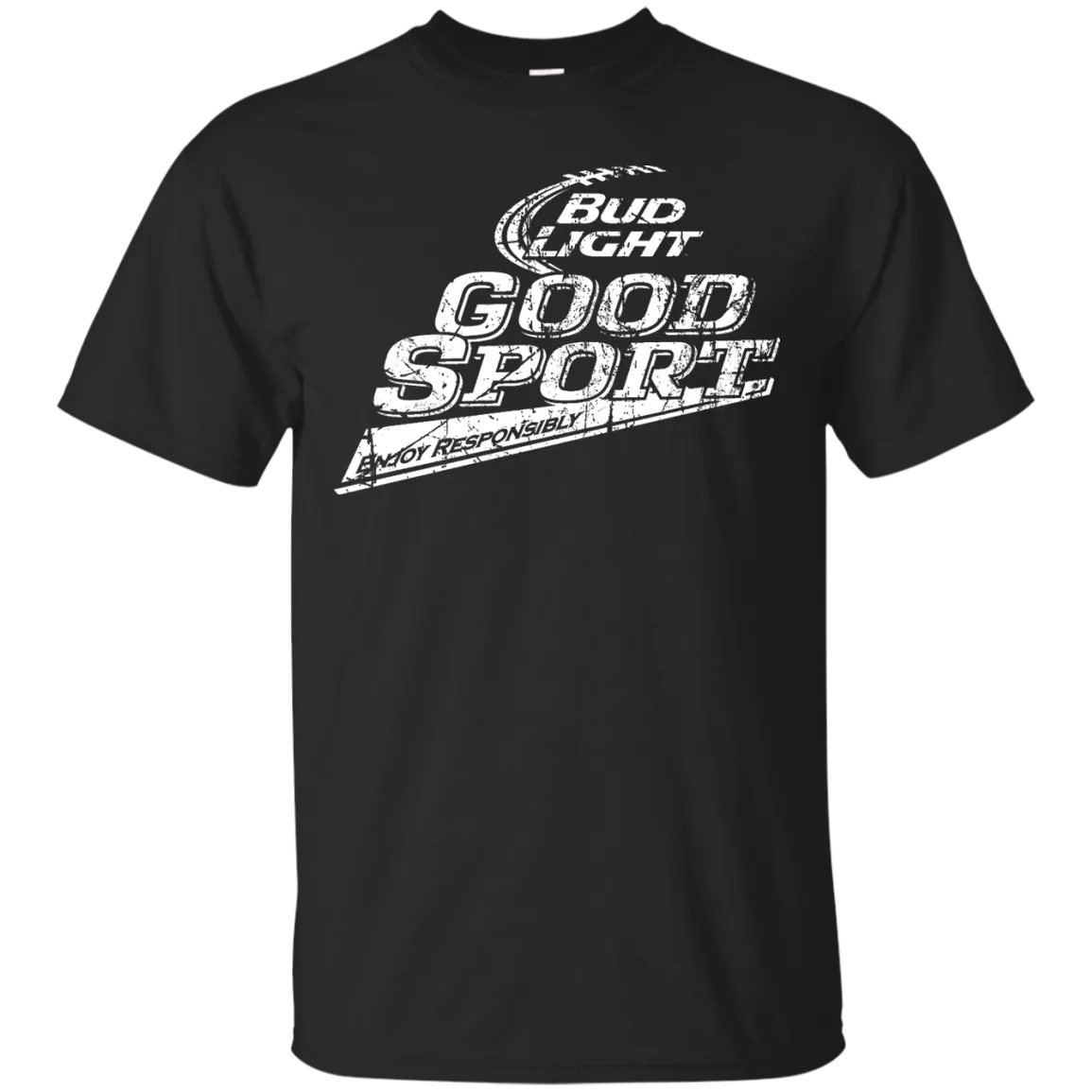 Bud Light Beer T-Shirt Custom Designed Worn Pattern Good Sport