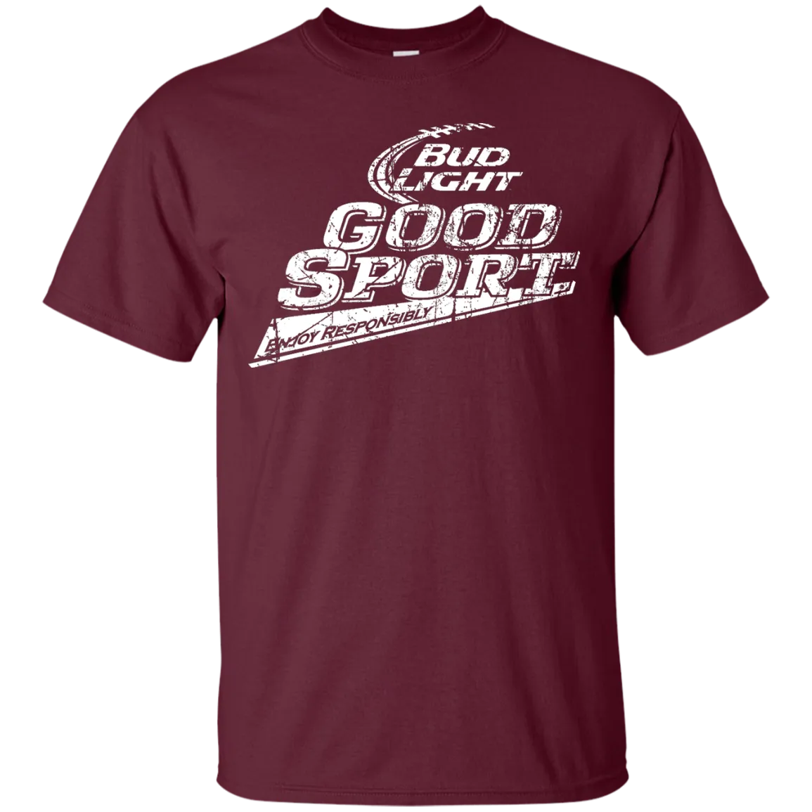 Bud Light Beer T-Shirt Custom Designed Worn Pattern Good Sport