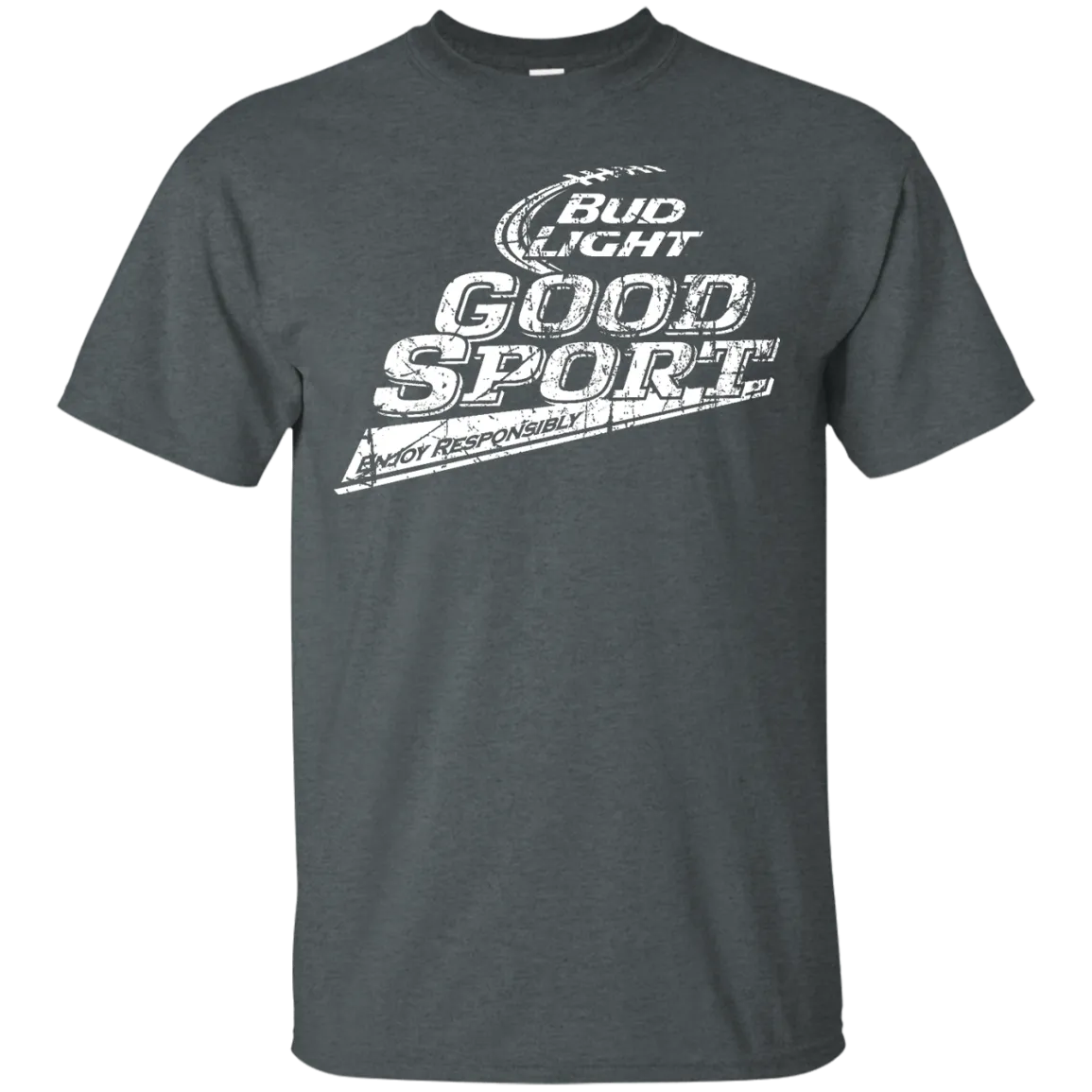 Bud Light Beer T-Shirt Custom Designed Worn Pattern Good Sport