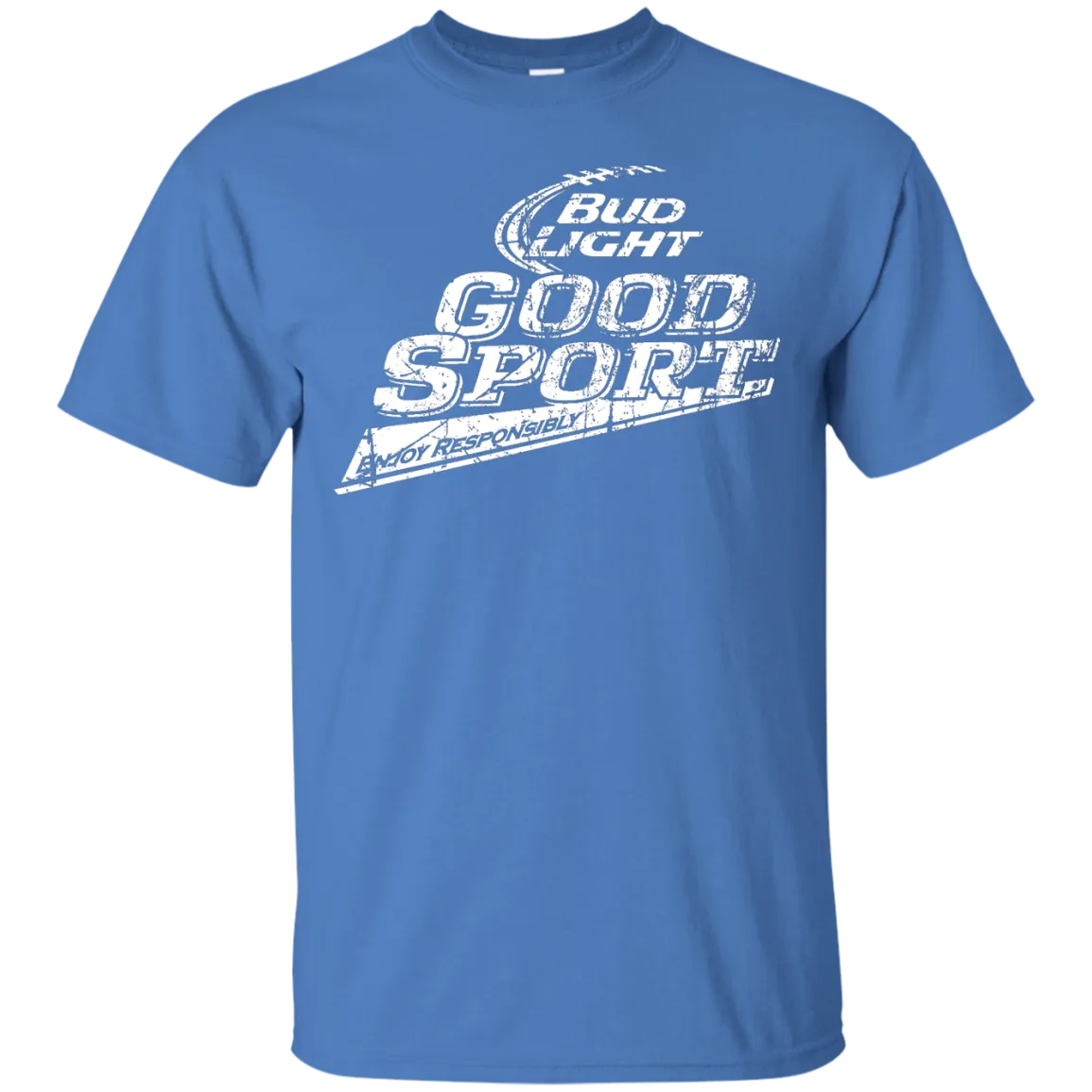 Bud Light Beer T-Shirt Custom Designed Worn Pattern Good Sport