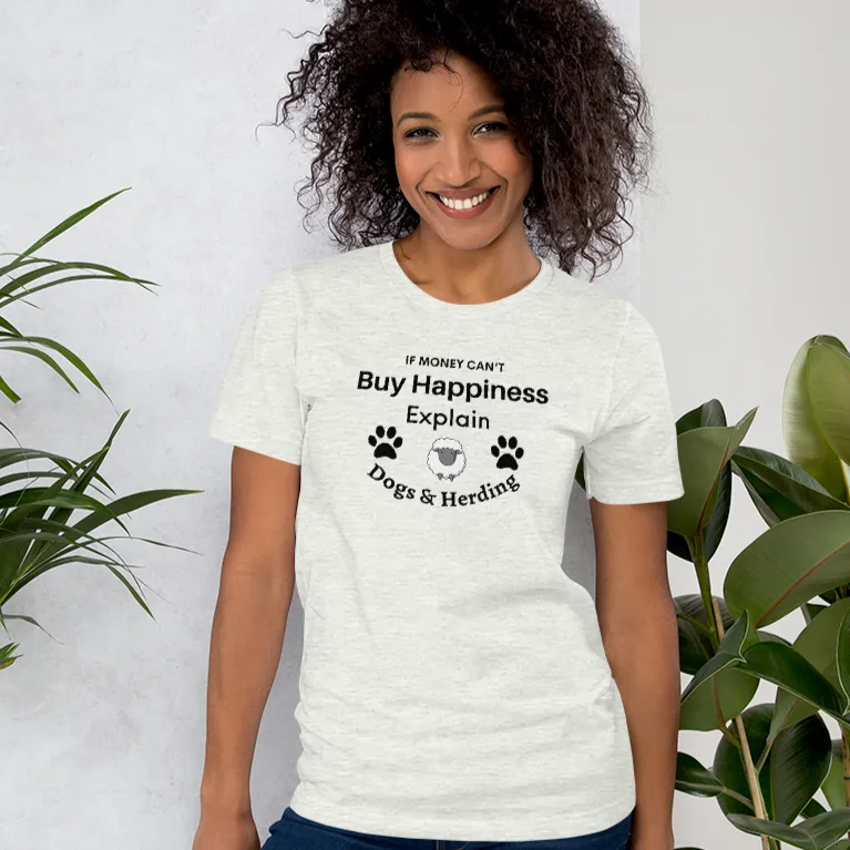 Buy Happiness w/ Dogs & Sheep Herding T-Shirts - Light