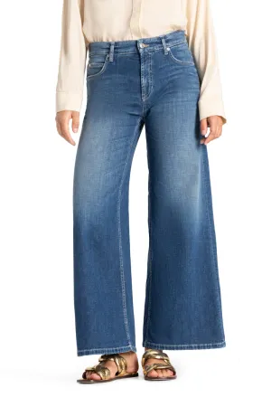 Cambio Palazzo cropped blå jeans