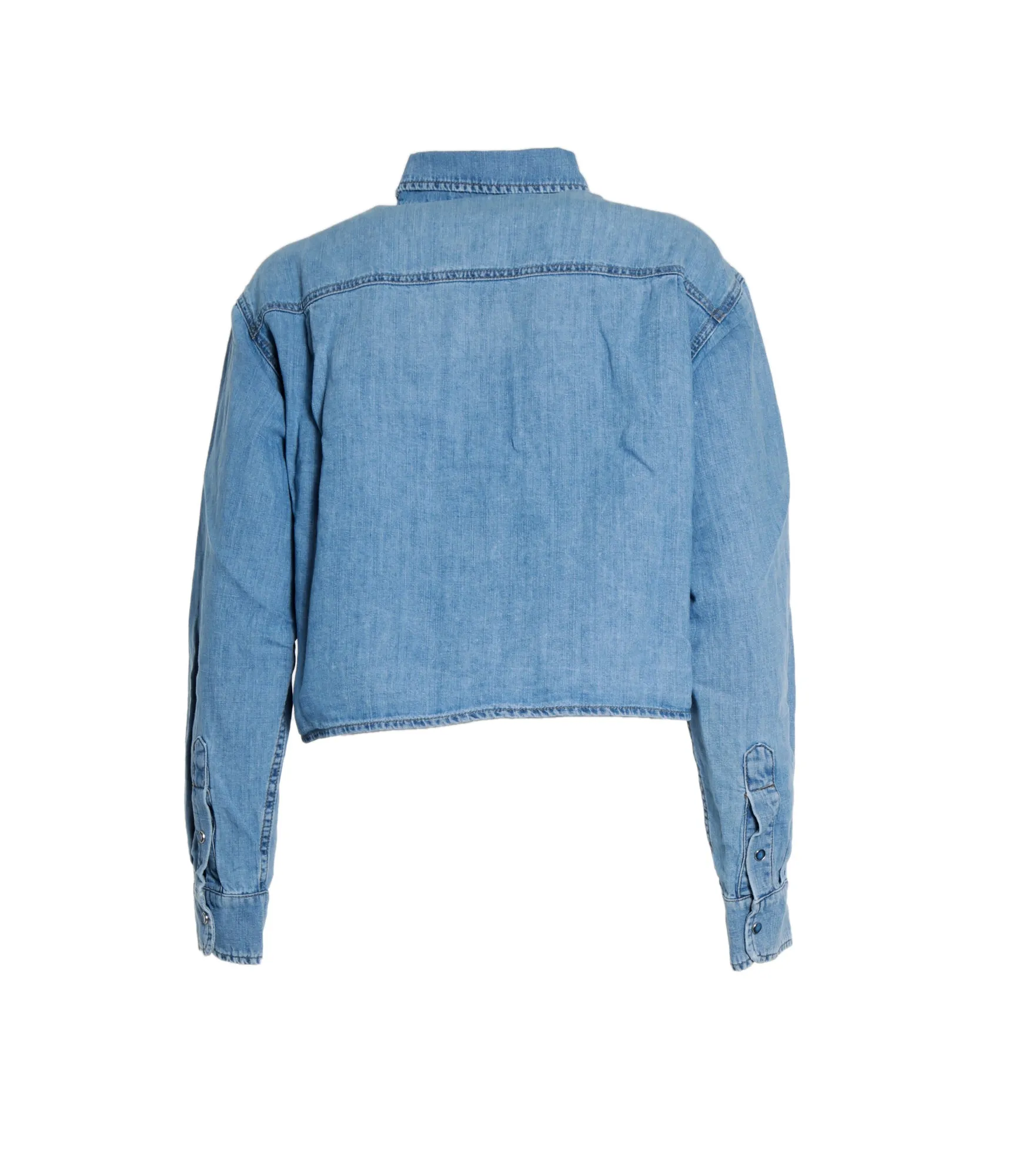 Camicia Cropped Jeans - Denim Blue