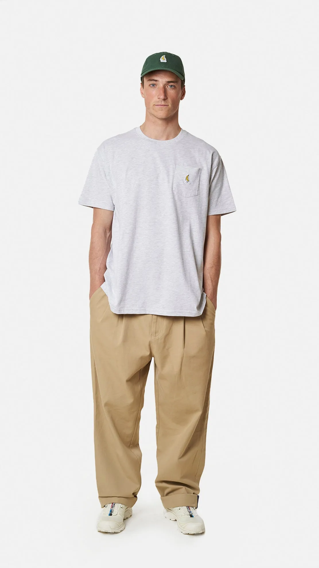 CAMISETA POCKET BANANA LIGHT GREY MELANGE