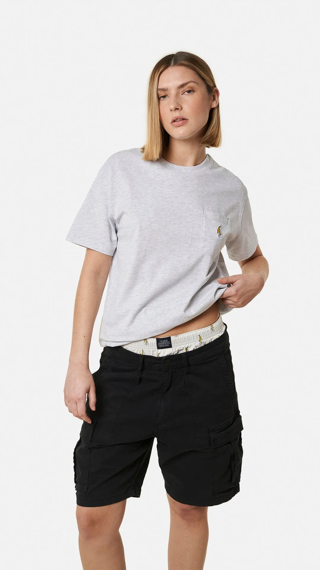 CAMISETA POCKET BANANA LIGHT GREY MELANGE