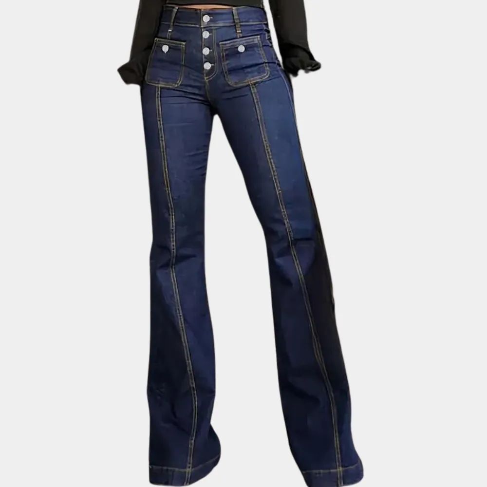 Campana - Flared women's high-waisted pants
