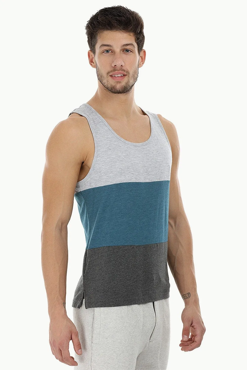 Casual Color-Block Beach Tank