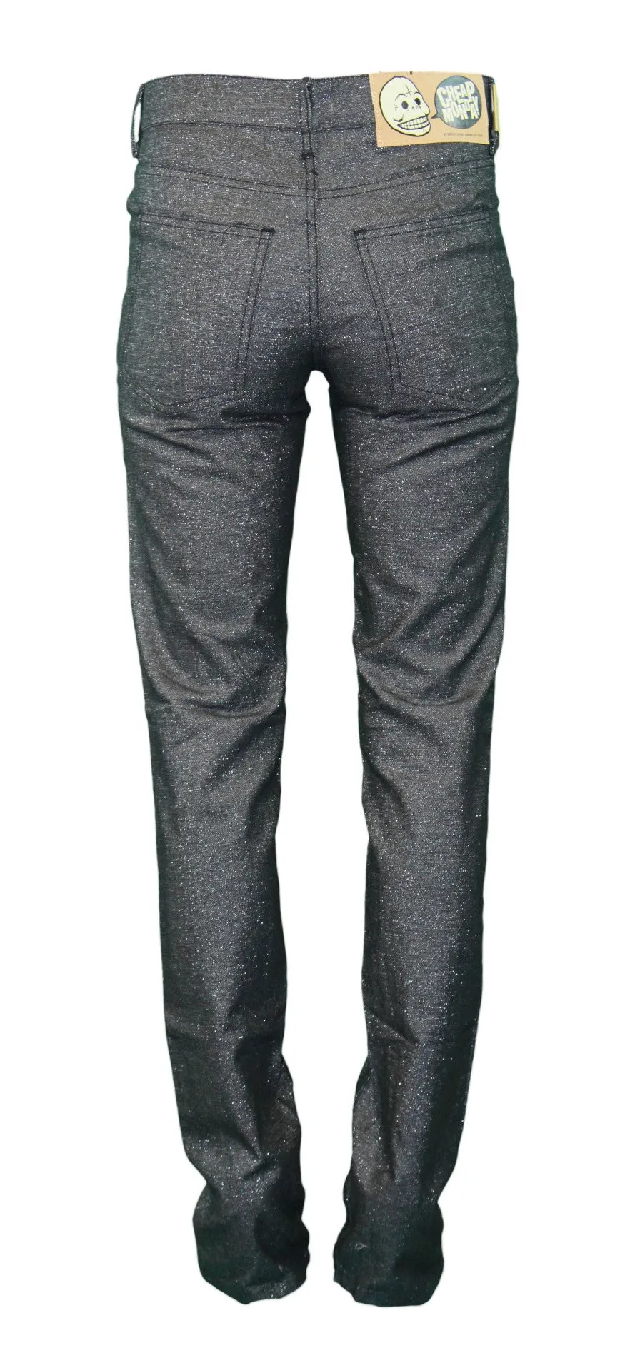 CHEAP MONDAY Women's Tight Silver Skinny Jeans 0100293 $65 NEW