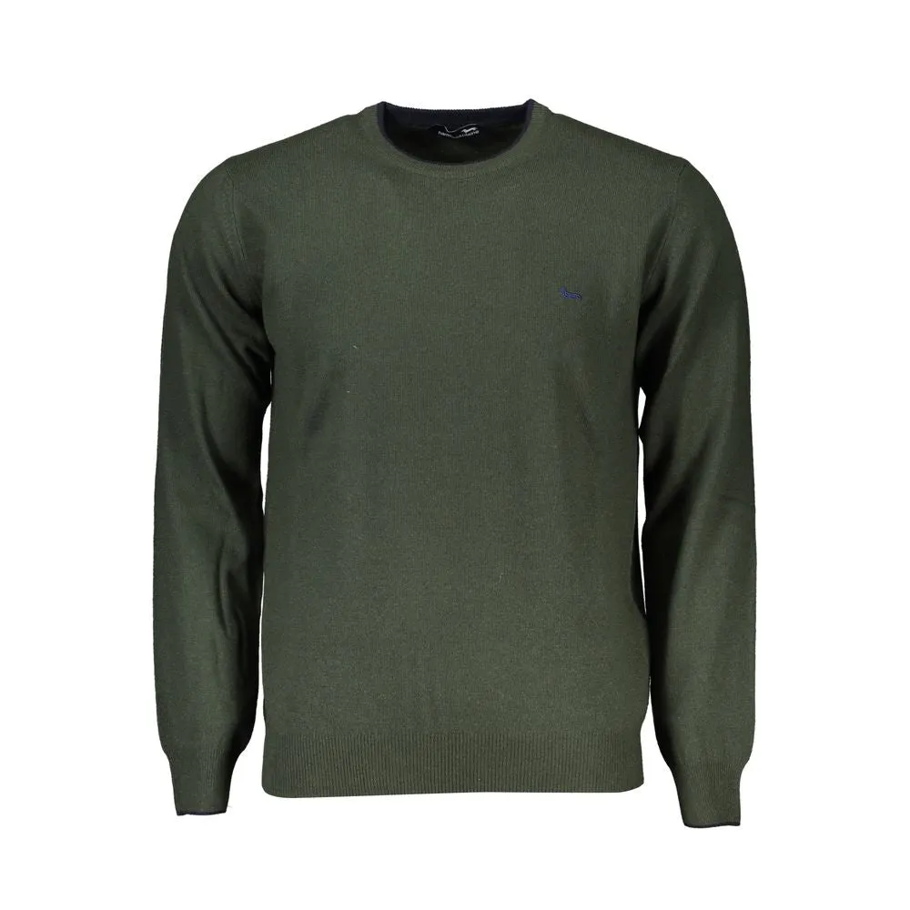 Chic Green Crew Neck Designer Sweater