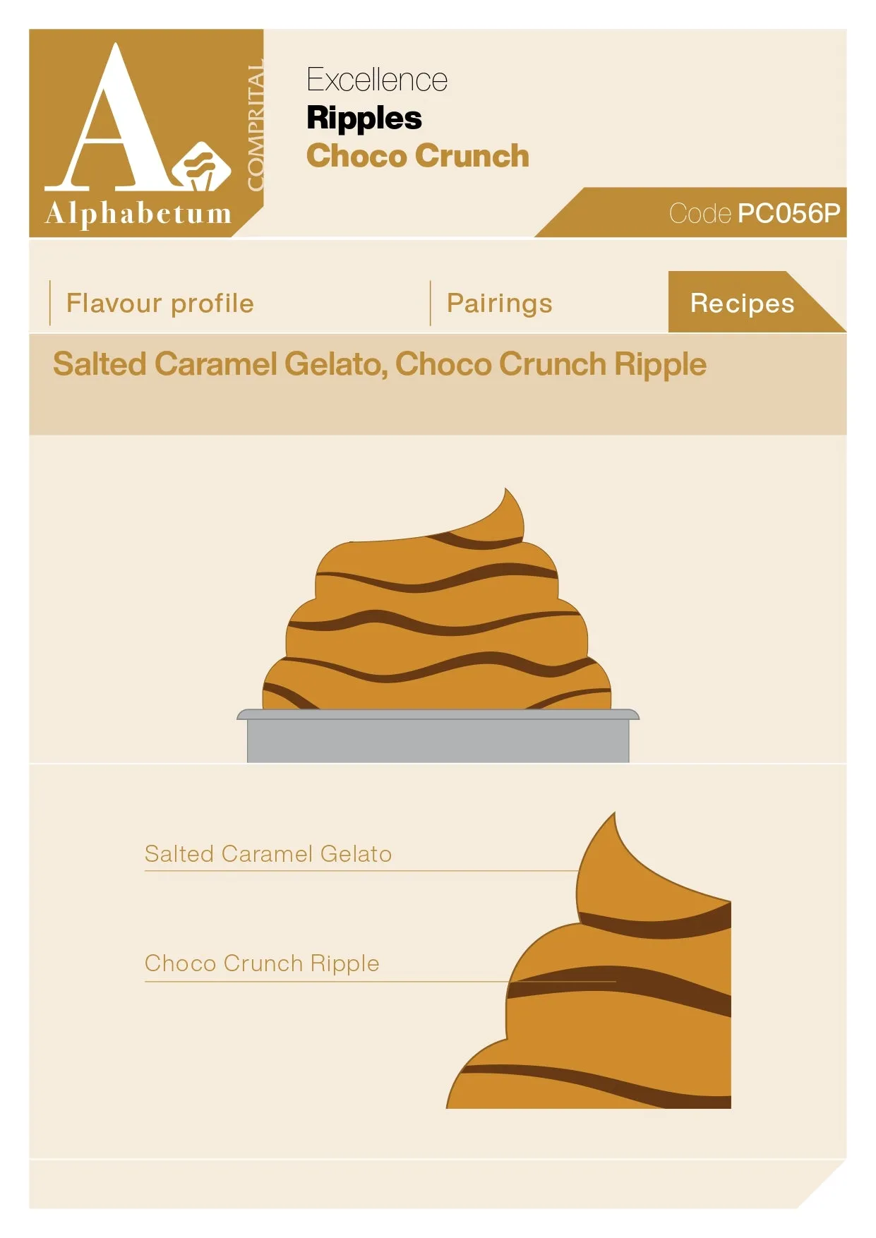 Choco Crunch (chocolate with wafer biscuit pieces) Ripple - Case of 2 x 2.5 kg Units