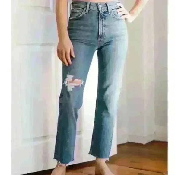 Citizens of Humanity Daphne Cropped High-Rise Stovepipe Jeans sz 23