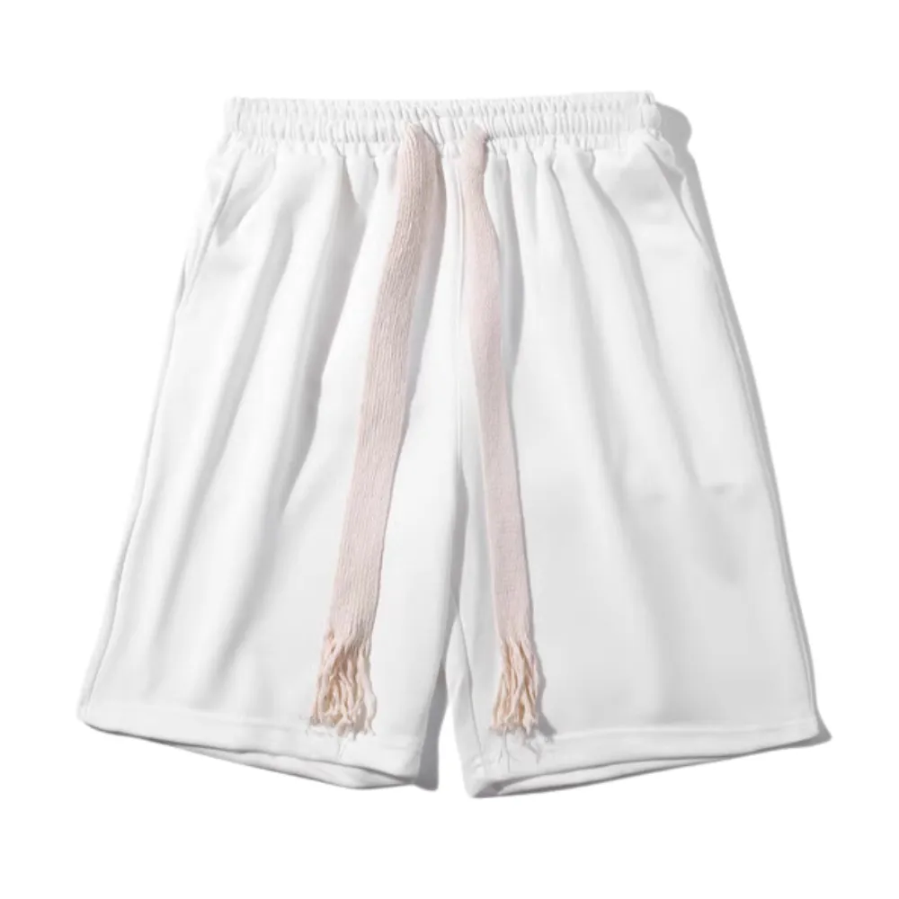 Classic Solid Drawstring Cotton Shorts