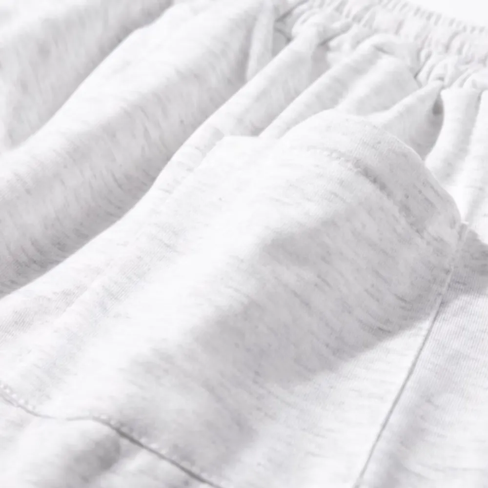 Classic Solid Drawstring Cotton Shorts