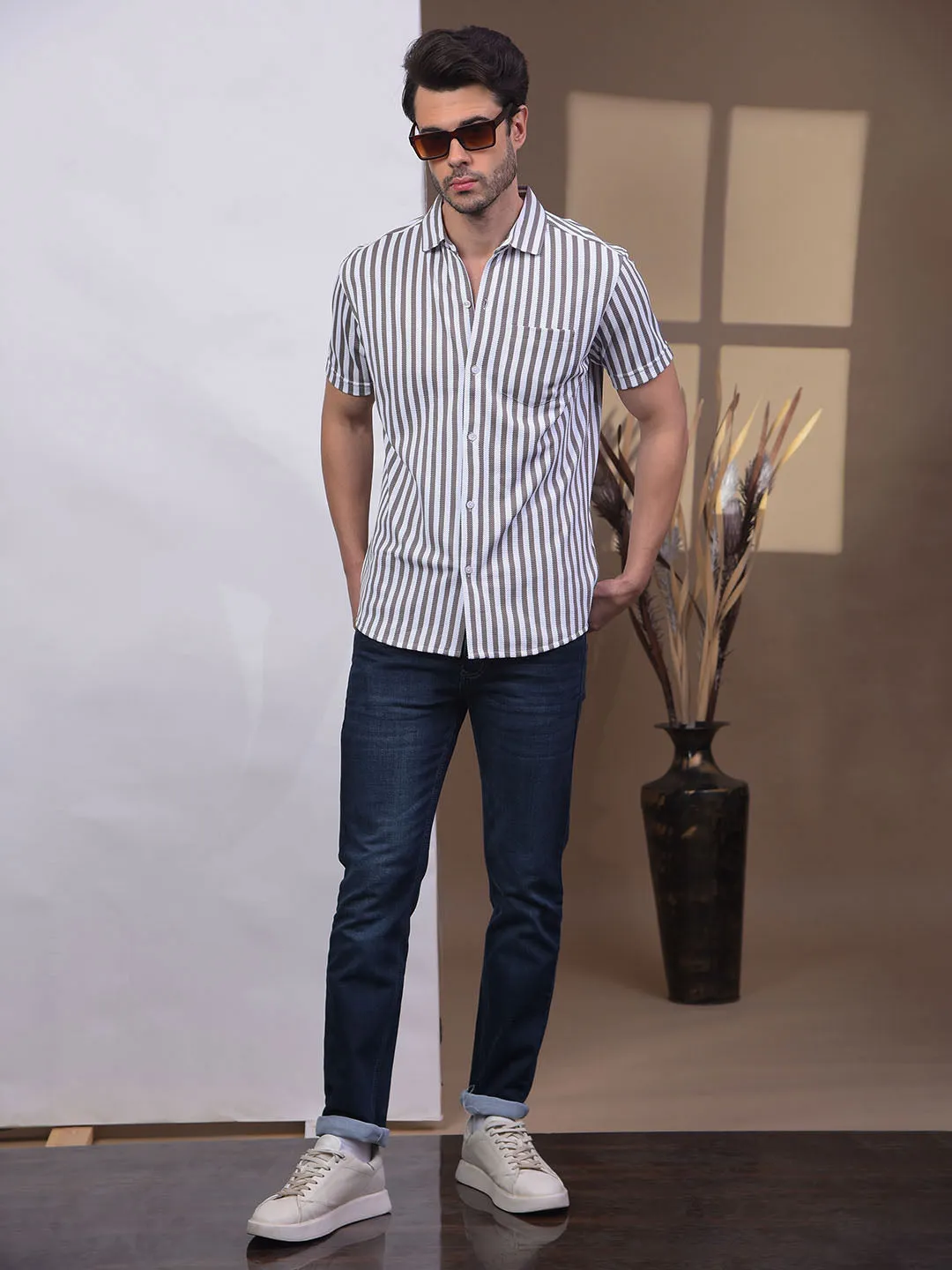 COBB NAVY BLUE NARROW-FIT PREMIUM JEANS