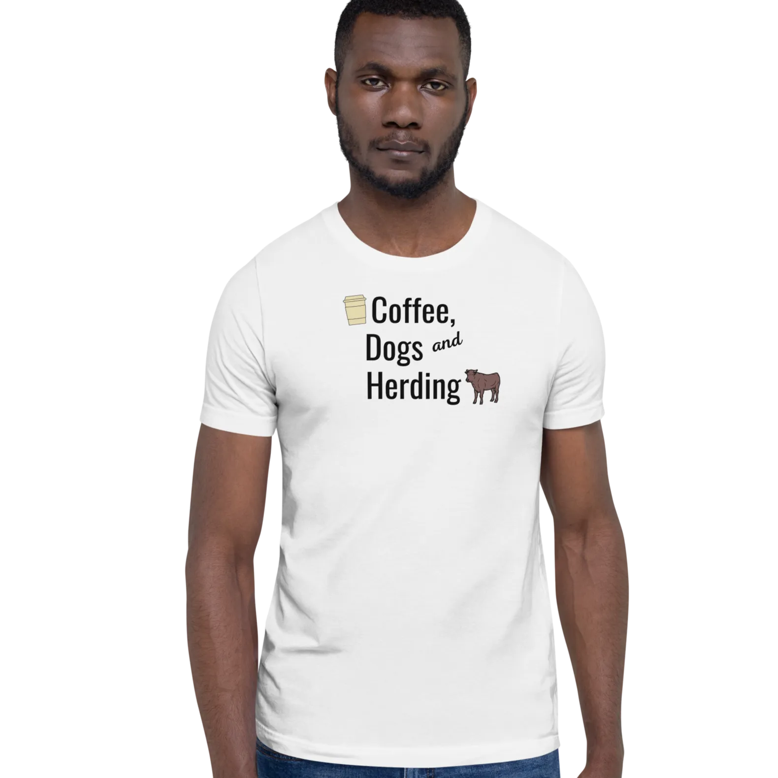 Coffee, Dogs, & Cattle Herding T-Shirts - Light