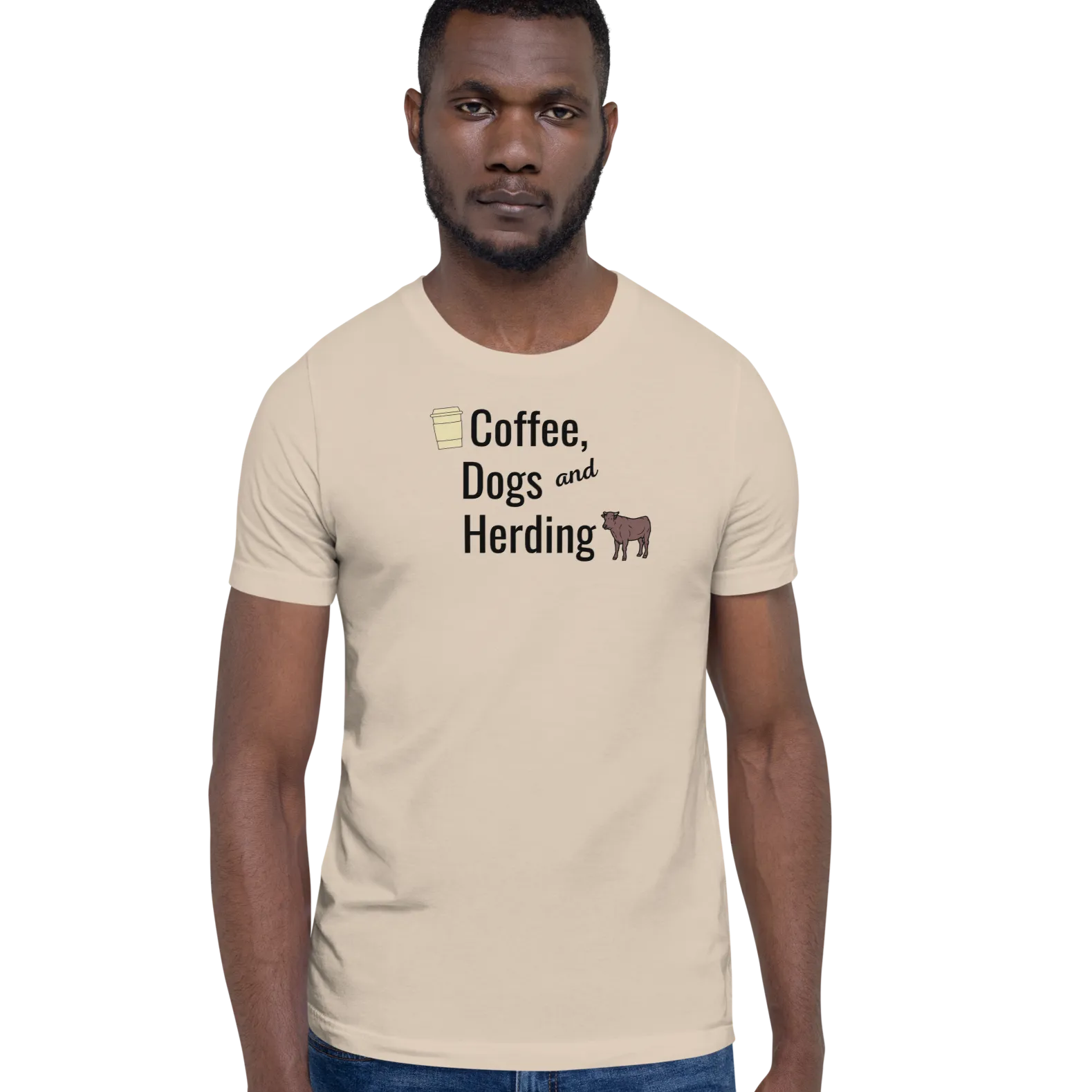 Coffee, Dogs, & Cattle Herding T-Shirts - Light