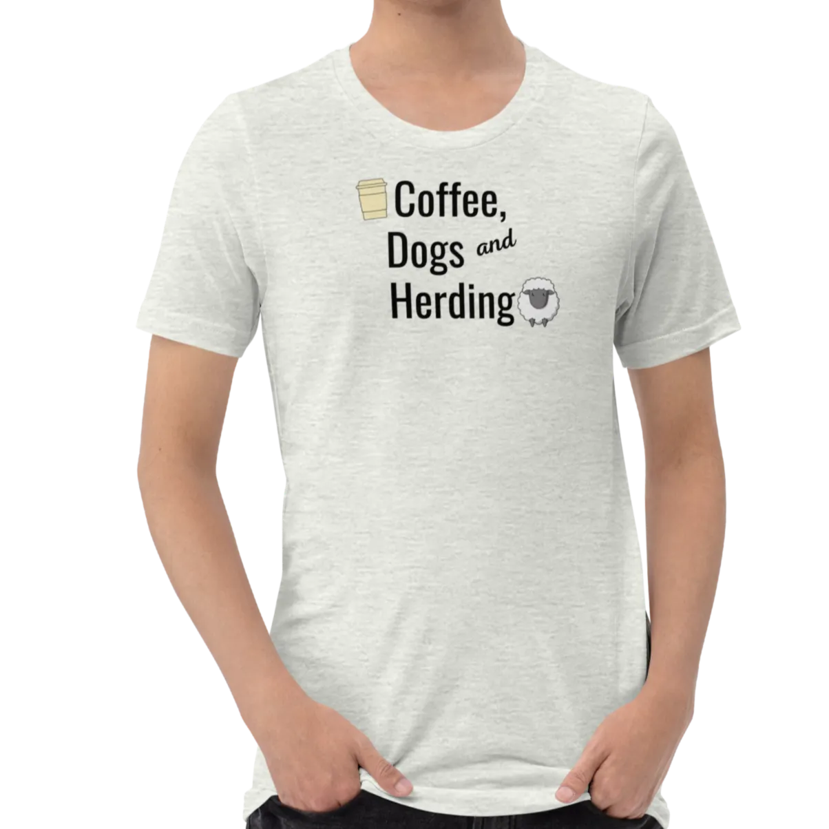 Coffee, Dogs & Sheep Herding T-Shirts - Light