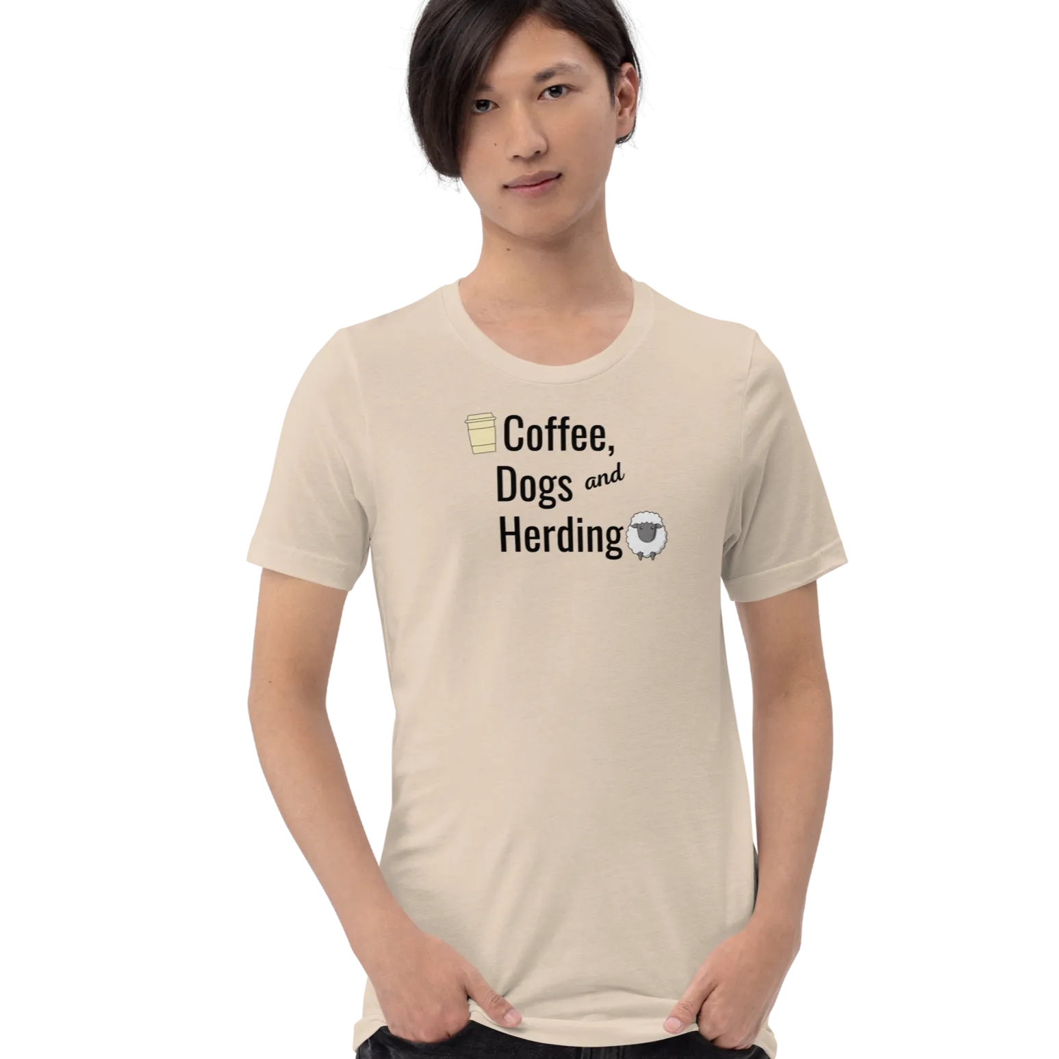 Coffee, Dogs & Sheep Herding T-Shirts - Light