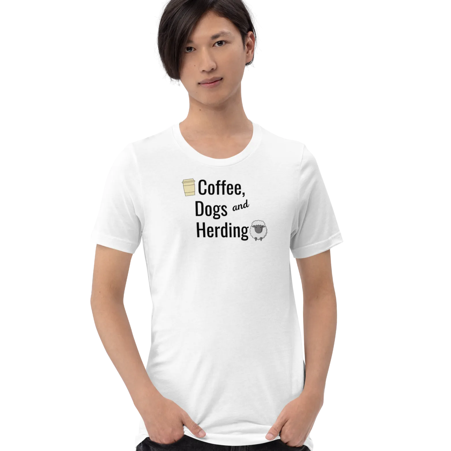 Coffee, Dogs & Sheep Herding T-Shirts - Light