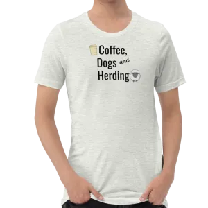 Coffee, Dogs & Sheep Herding T-Shirts - Light
