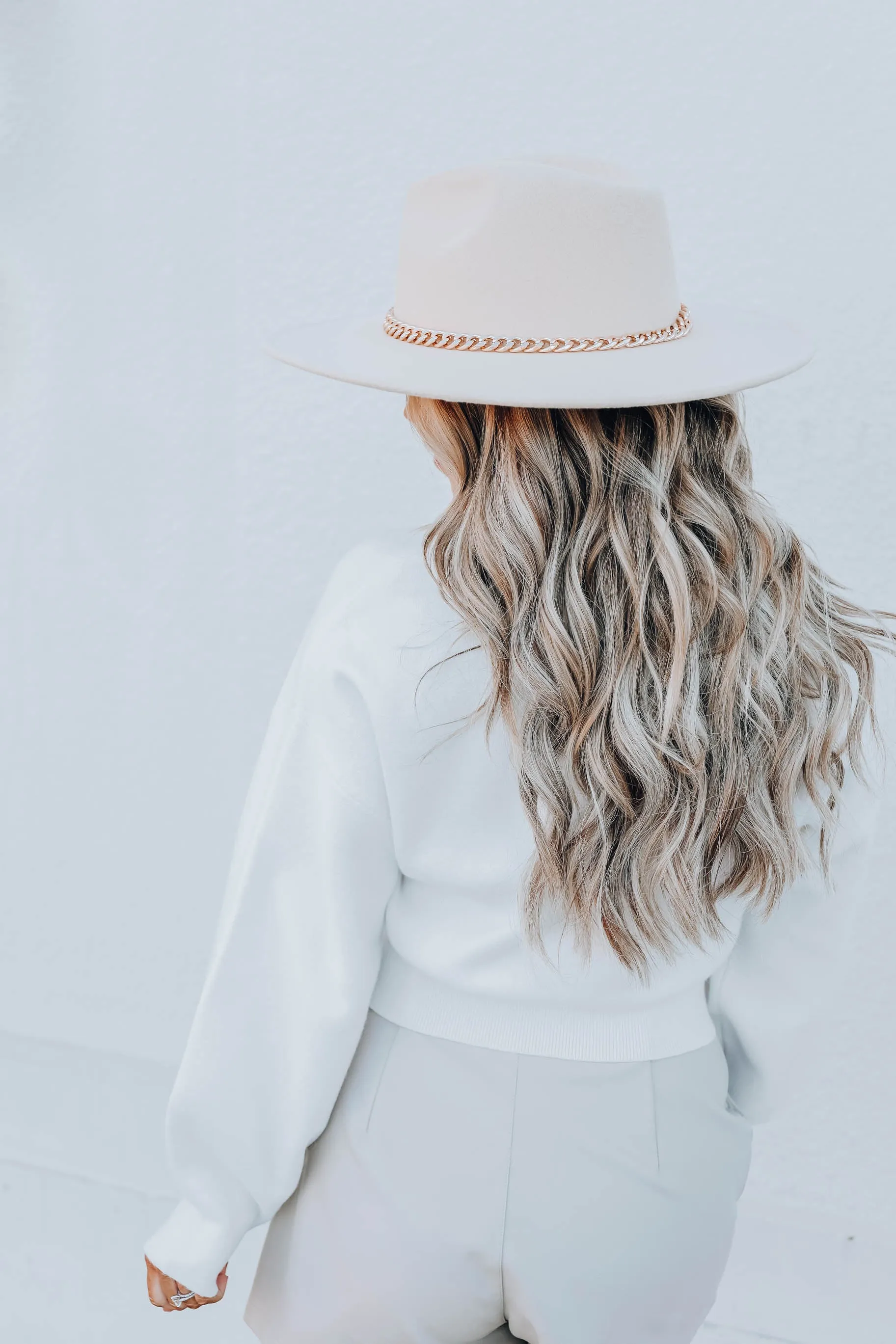Concord Cropped Sweater - White