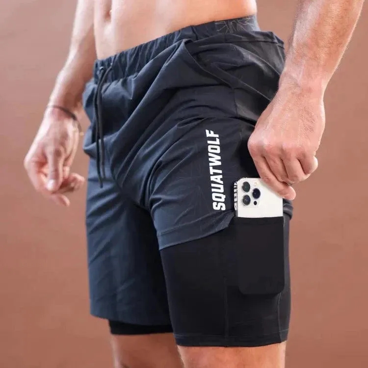 Core 7'' ProTech 2 in 1 Stuttbuxur - Svartar
