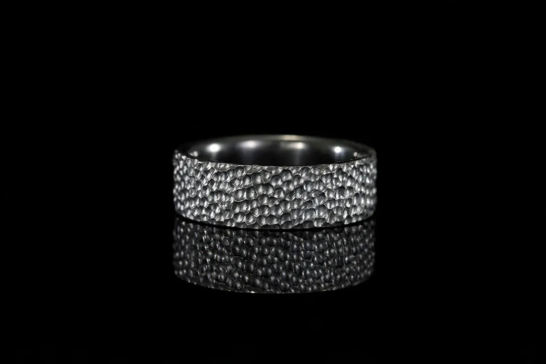 CRATER TEXTURED ZIRCONIUM RING