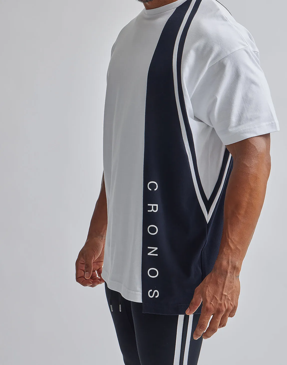 CRONOS ASYMMETRY OVERSIZE T-SHIRTS【BLACK】