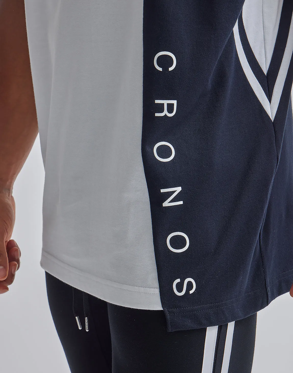 CRONOS ASYMMETRY OVERSIZE T-SHIRTS【BLACK】