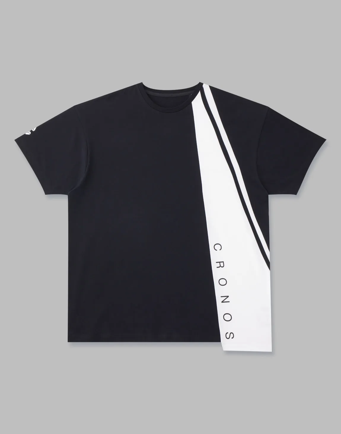 CRONOS ASYMMETRY OVERSIZE T-SHIRTS【BLACK】