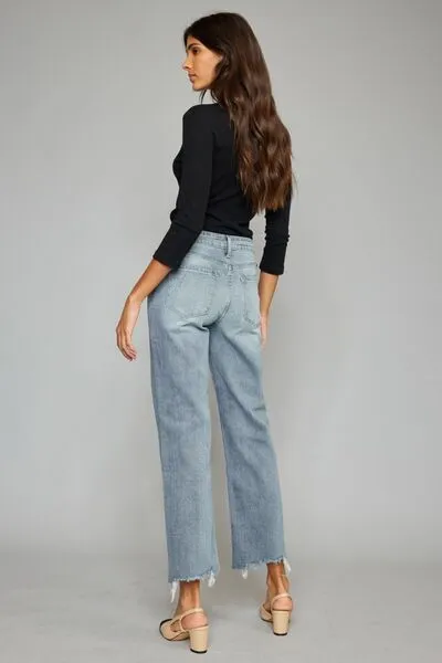 CROPPED WIDE LEG JEANS