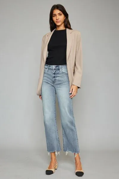 CROPPED WIDE LEG JEANS