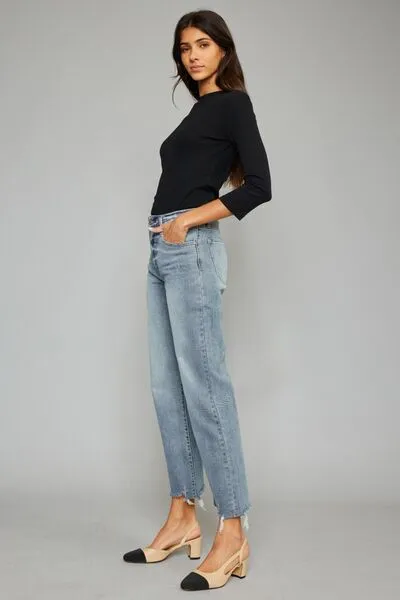 CROPPED WIDE LEG JEANS