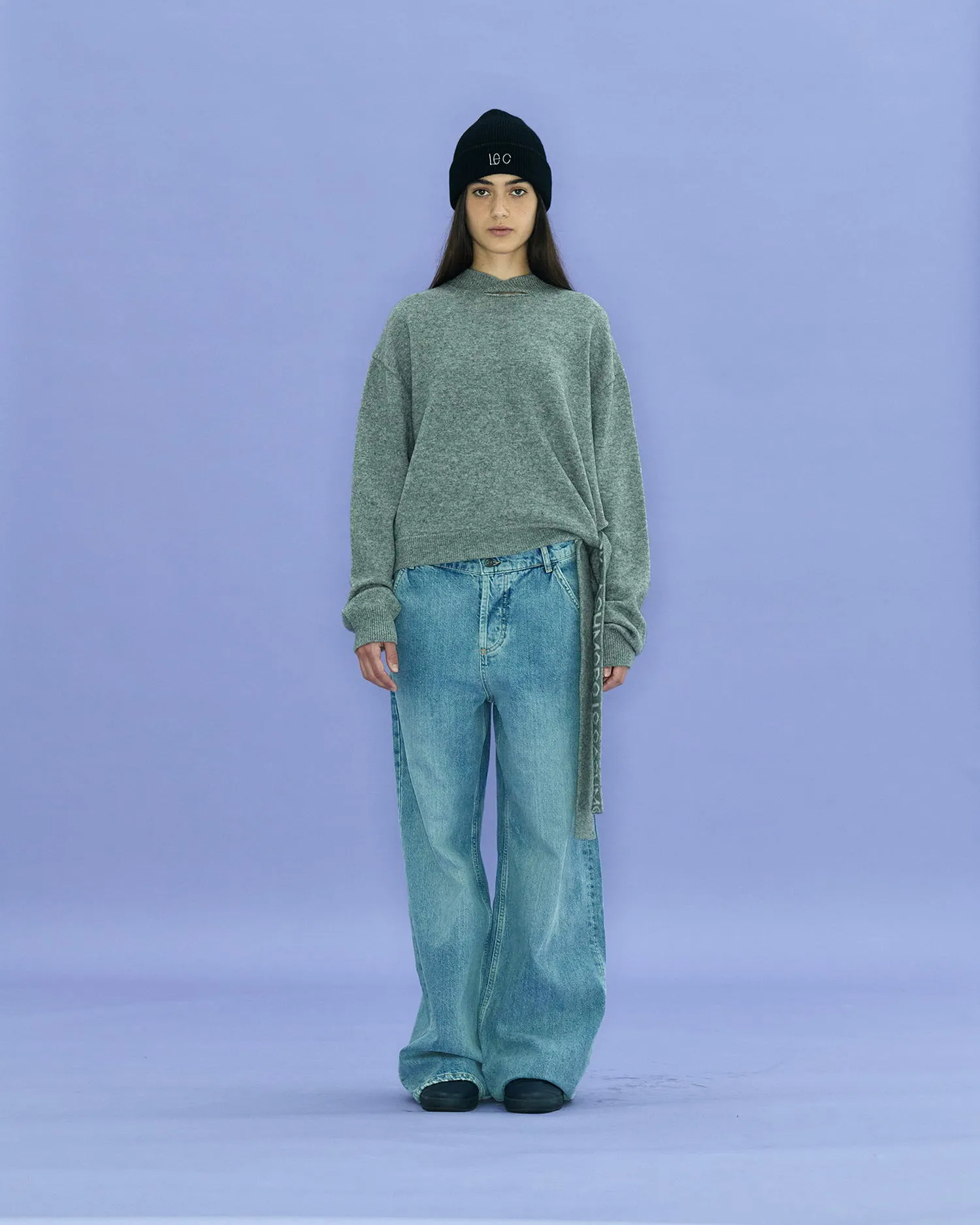 Cut-out Knotted Sweater