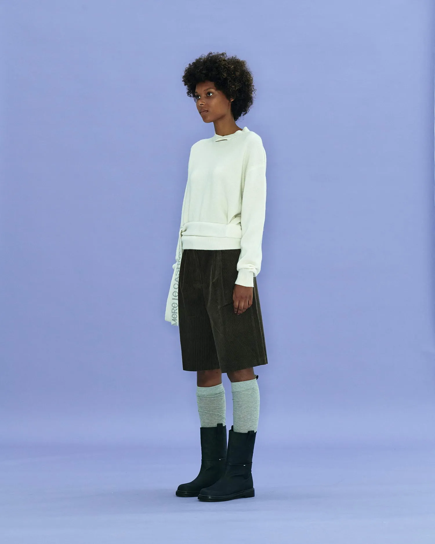 Cut-out Knotted Sweater