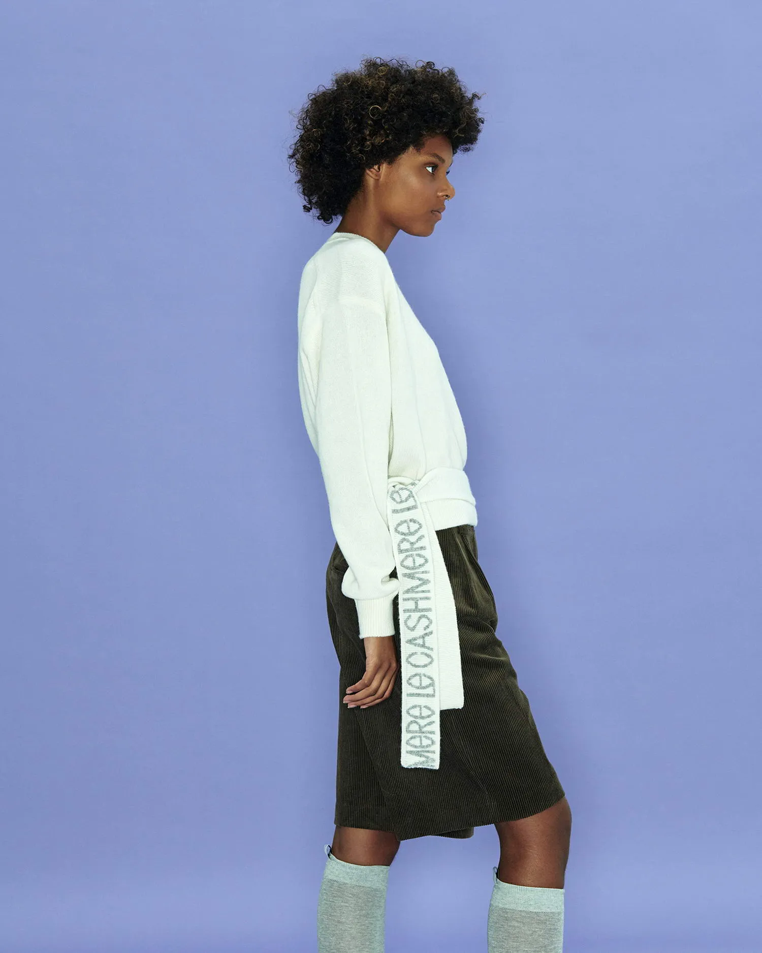 Cut-out Knotted Sweater
