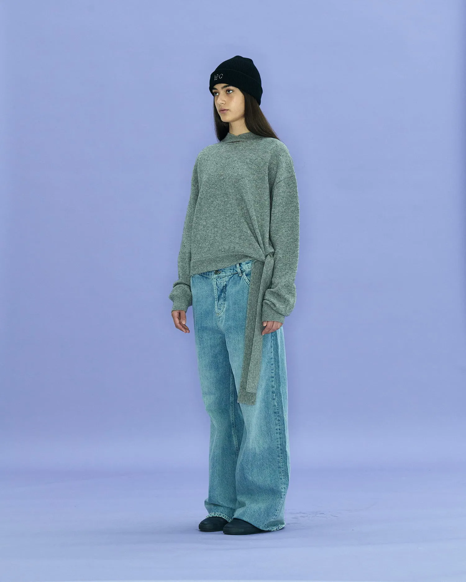 Cut-out Knotted Sweater