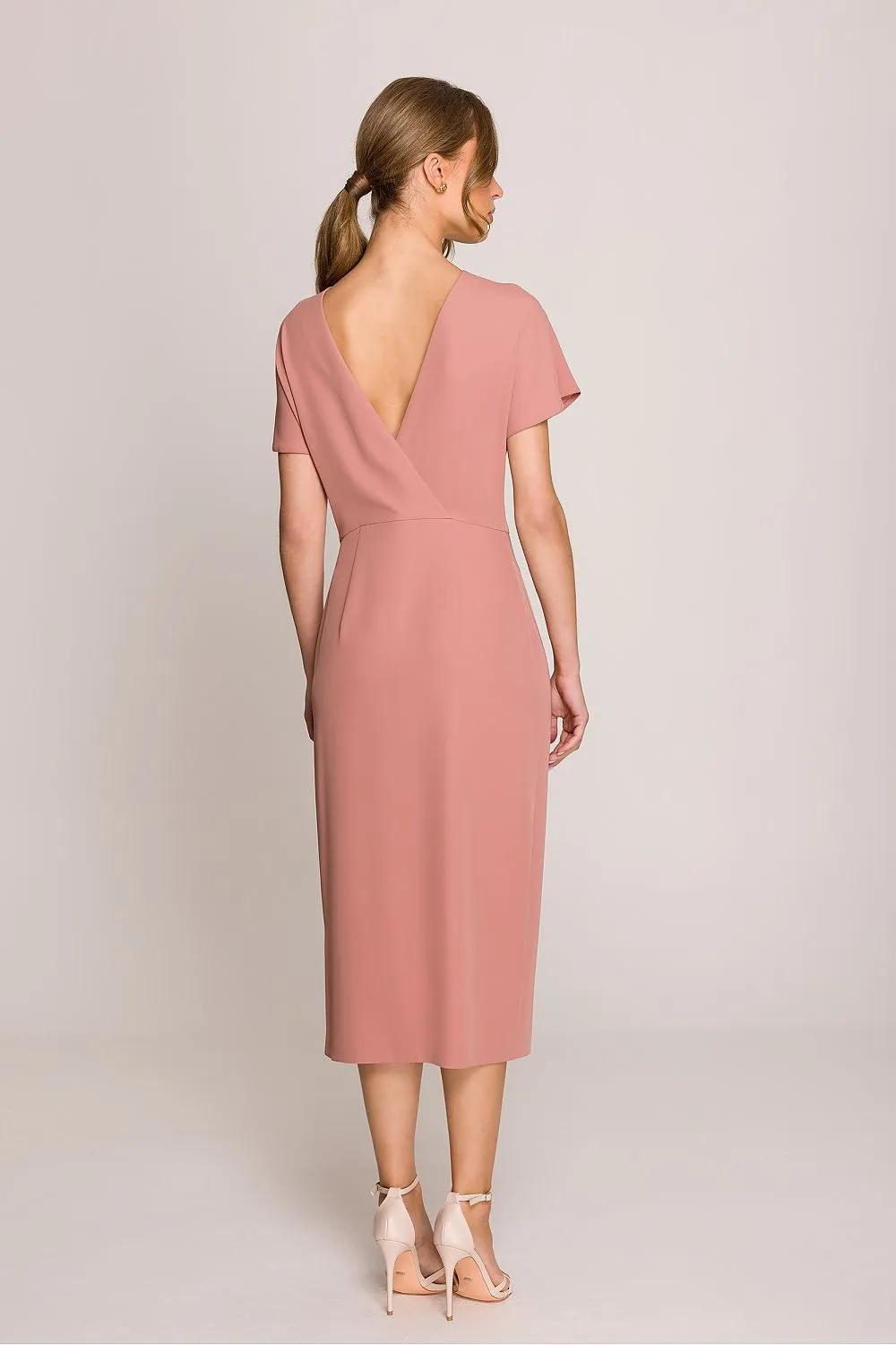 Day-dress Minimalist Midi-Length Cap Sleeve Dress