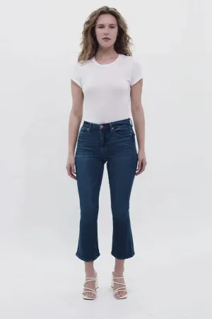 Dear John Jeanne High Rise Crop Flare Jean