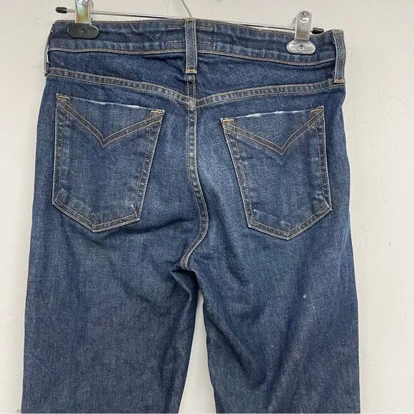 Derek Lam 10 Crosby Dark Wash Gia Mid Rise Cropped Flare Jeans Womens 26 Blue