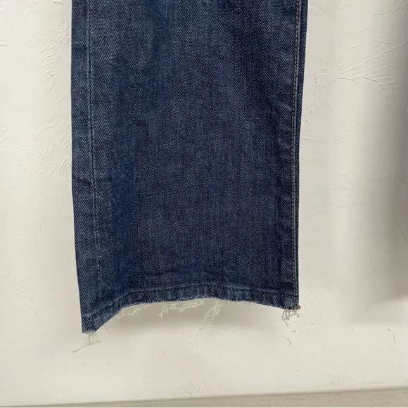 Derek Lam 10 Crosby Dark Wash Gia Mid Rise Cropped Flare Jeans Womens 26 Blue
