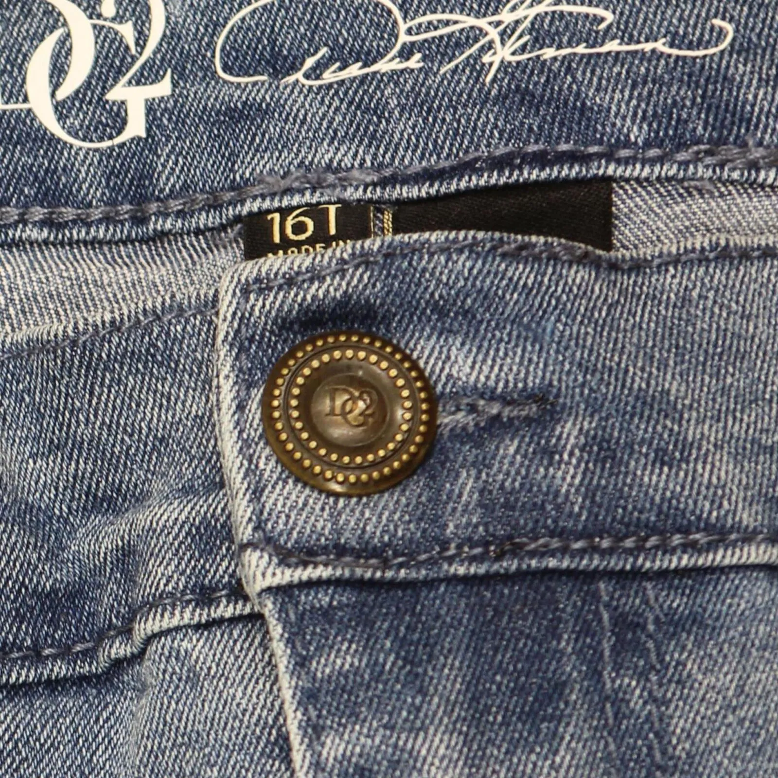 Dg2 Womens Embroidered Cropped Wide-Leg Jean 719097 Blue 16 Tall