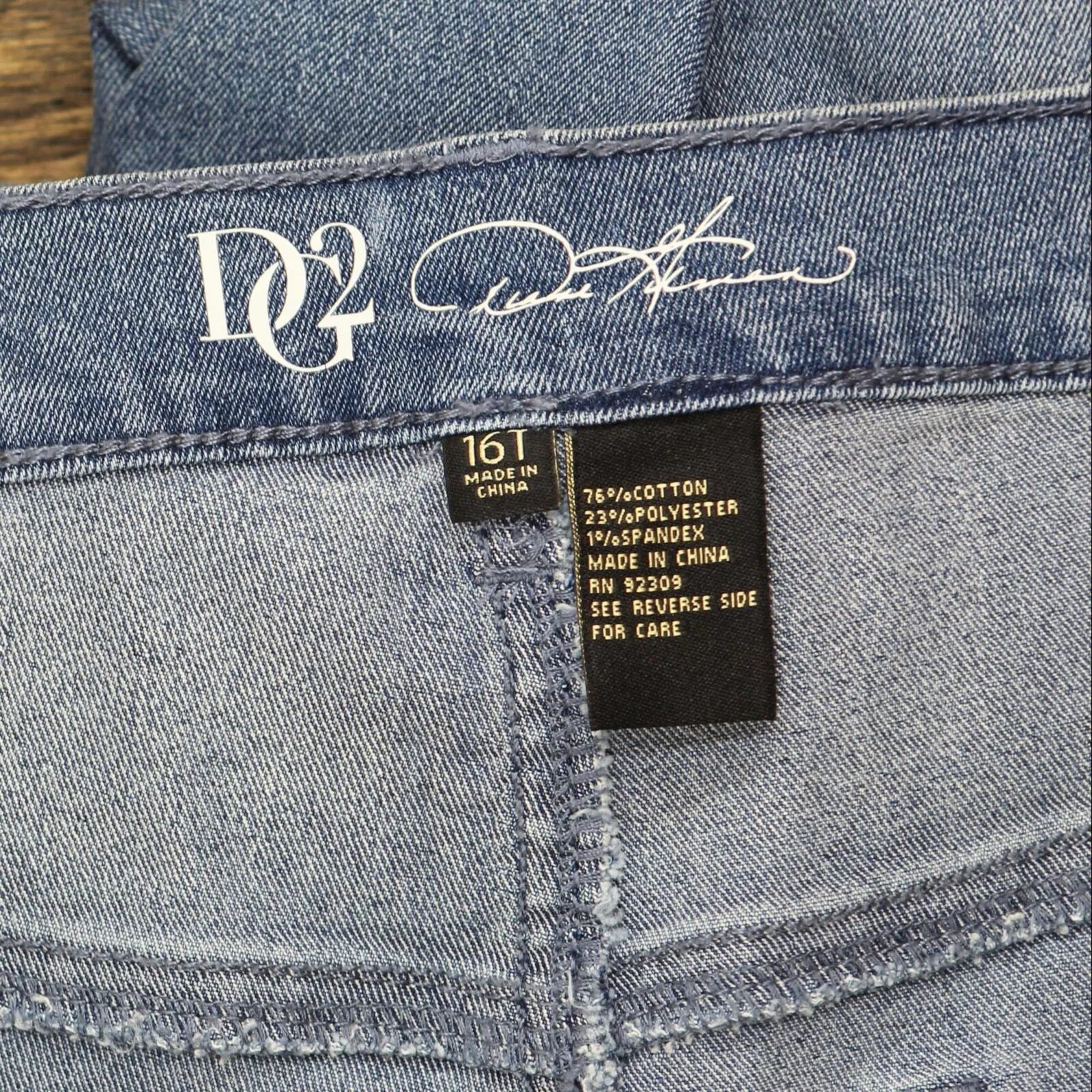 Dg2 Womens Embroidered Cropped Wide-Leg Jean 719097 Blue 16 Tall