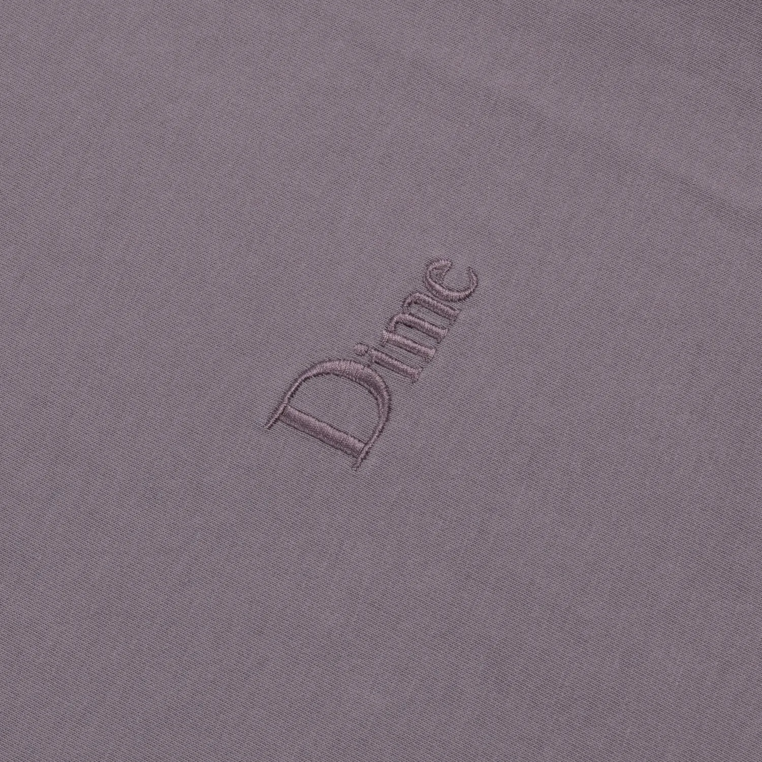 Dime Men Classic Small Logo Hoodie Plum Gray