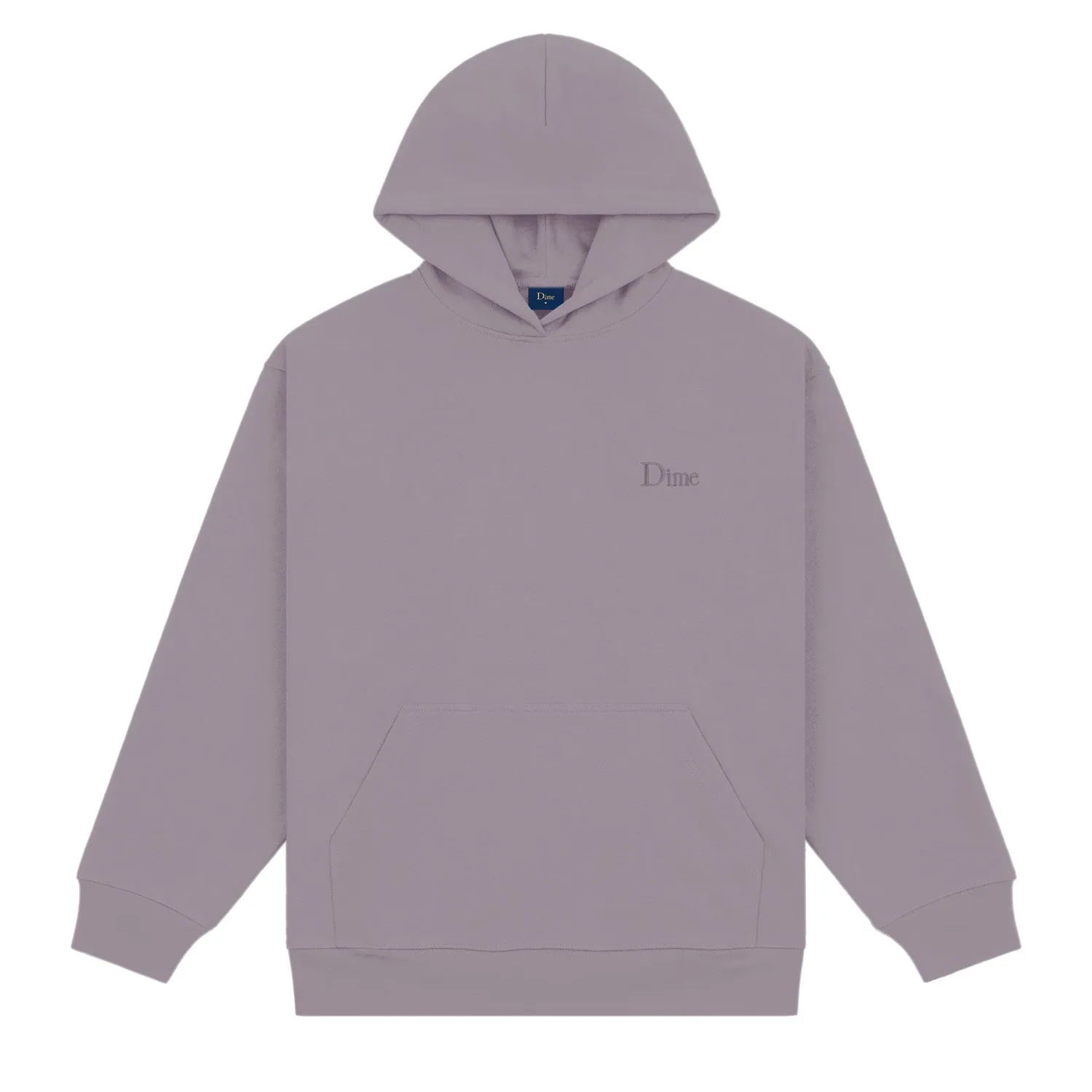 Dime Men Classic Small Logo Hoodie Plum Gray