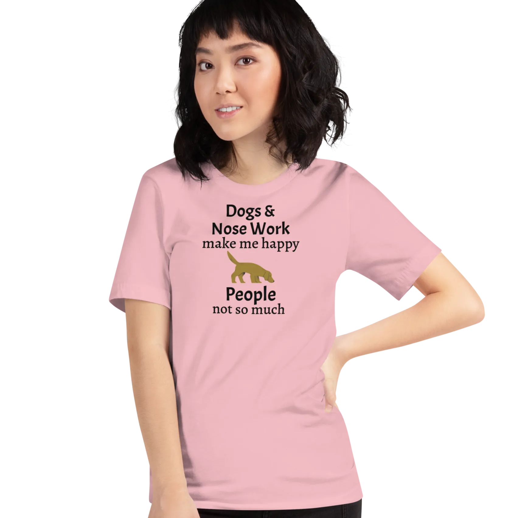 Dogs & Nose Work Make Me Happy T-Shirts - Light